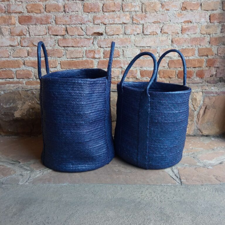 Cesta Teresa - Azul - Palha de Piaçava