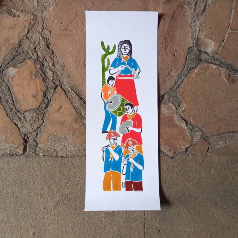 Xilogravura Edna Silva M Vertical - Banda de Pífano