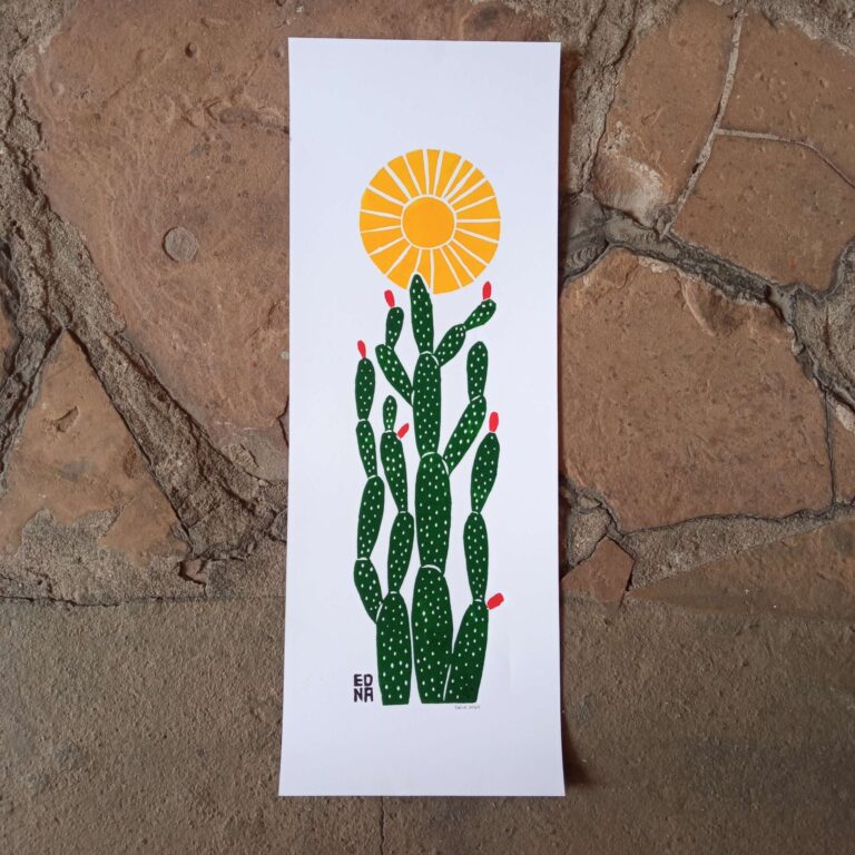 Xilogravura Edna Silva M Vertical - Palma