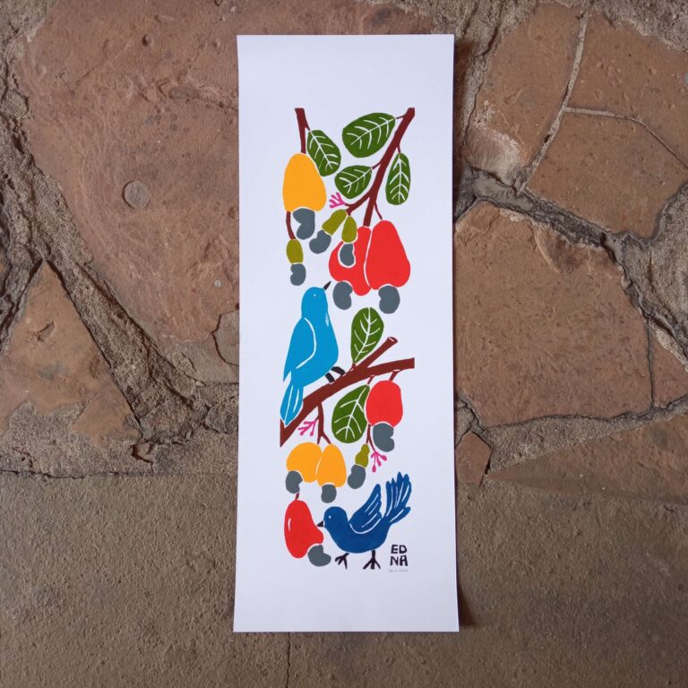 Xilogravura Edna Silva M Vertical - Cajus
