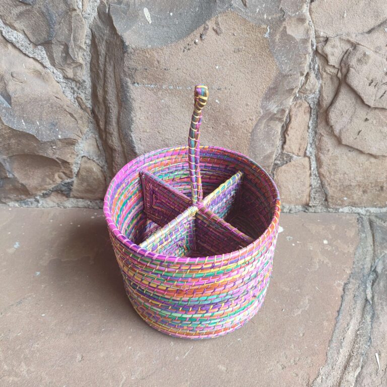 Porta Talher Colorido - Palha de Ouricuri