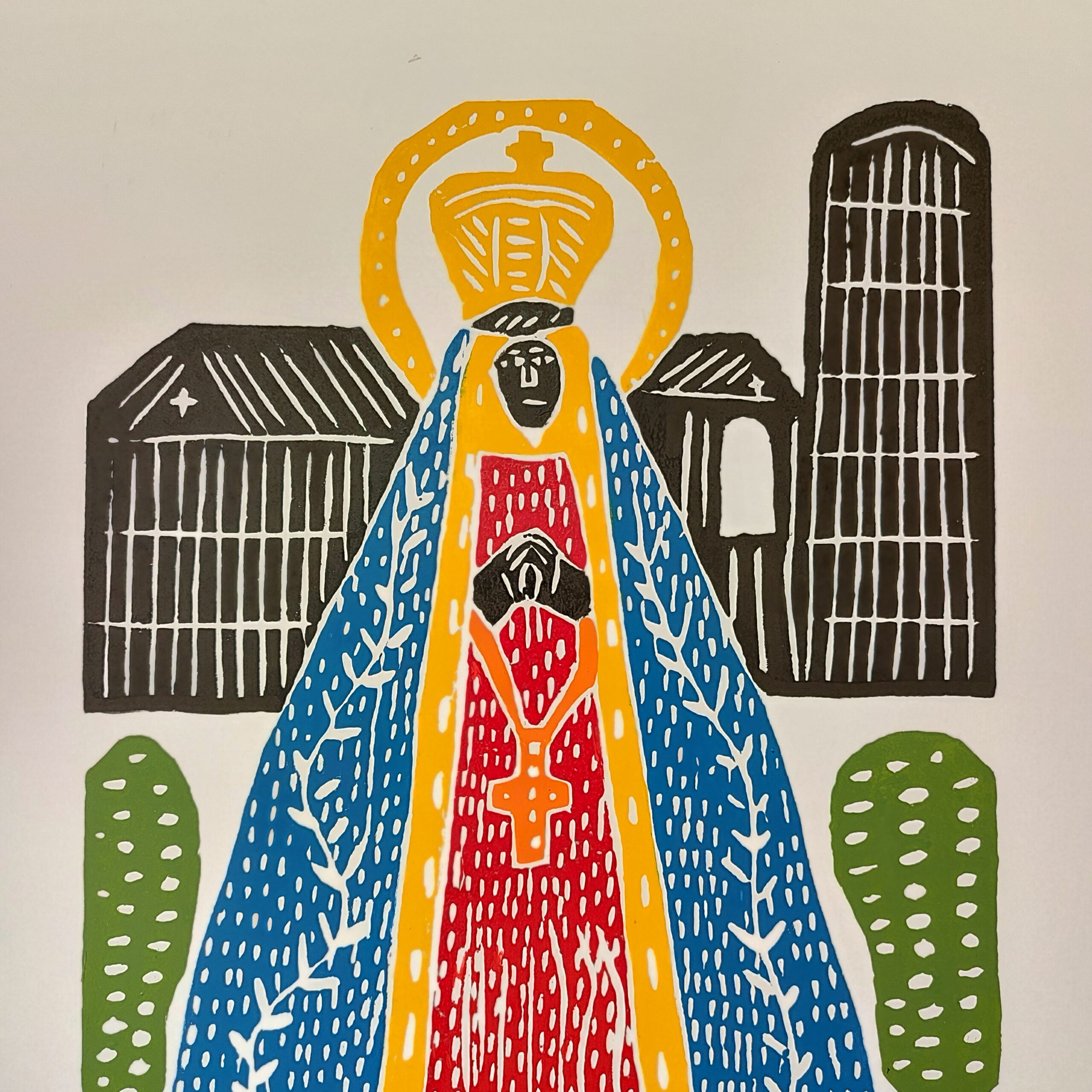 Xilogravura Mestre J Borges G - Nossa Senhora Aparecida - Imagem 2