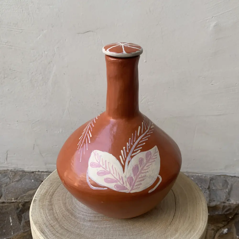 Moringa/Garrafa Cerâmica Decorativa - Vale do Jequitinhonha - Imagem 3