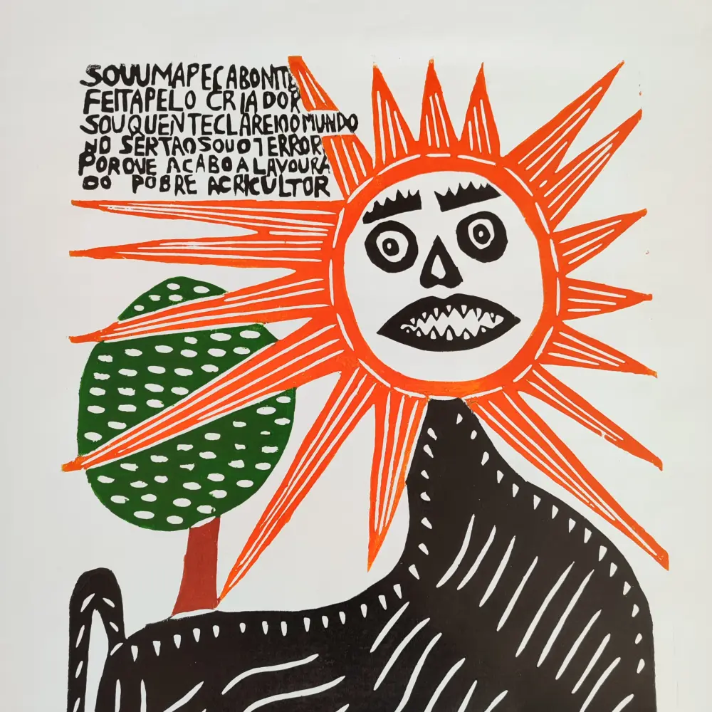 Xilogravura Mestre J Borges G - O Monstro do Sertão - Imagem 3