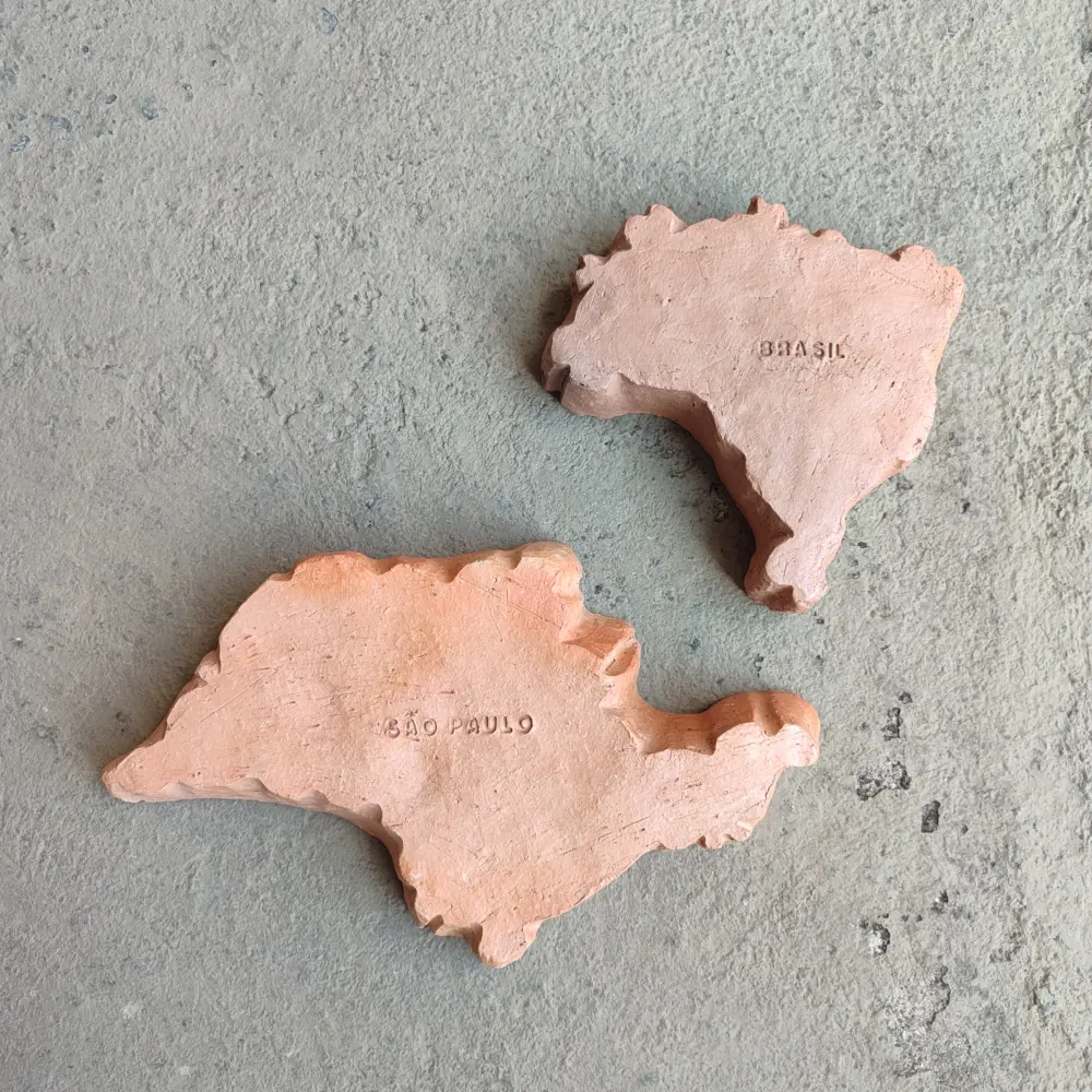 Mapa de São Paulo em Barro para Parede - Nildo - Imagem 3