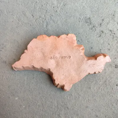 Mapa de São Paulo em Barro para Parede - Nildo