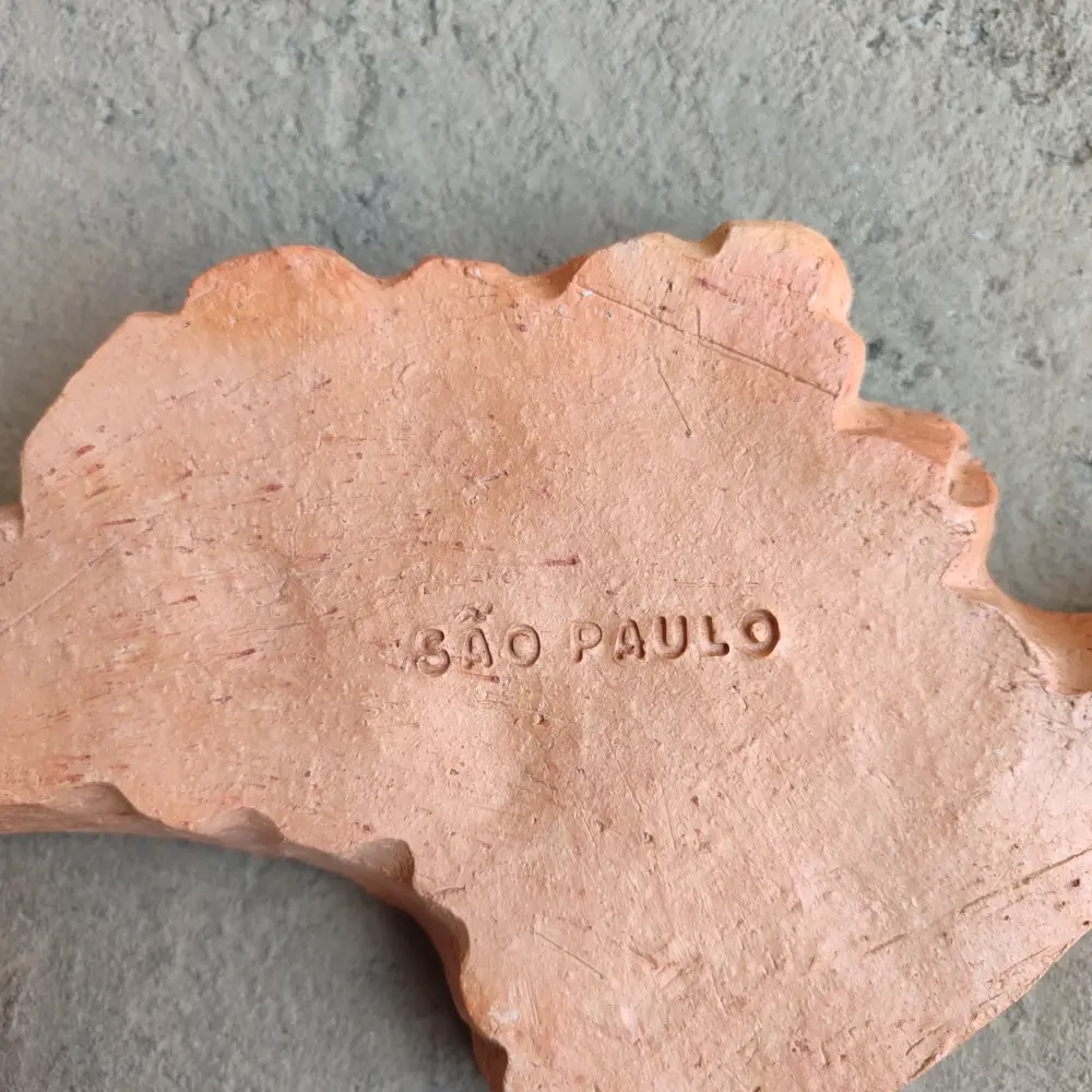 Mapa de São Paulo em Barro para Parede - Nildo - Imagem 2
