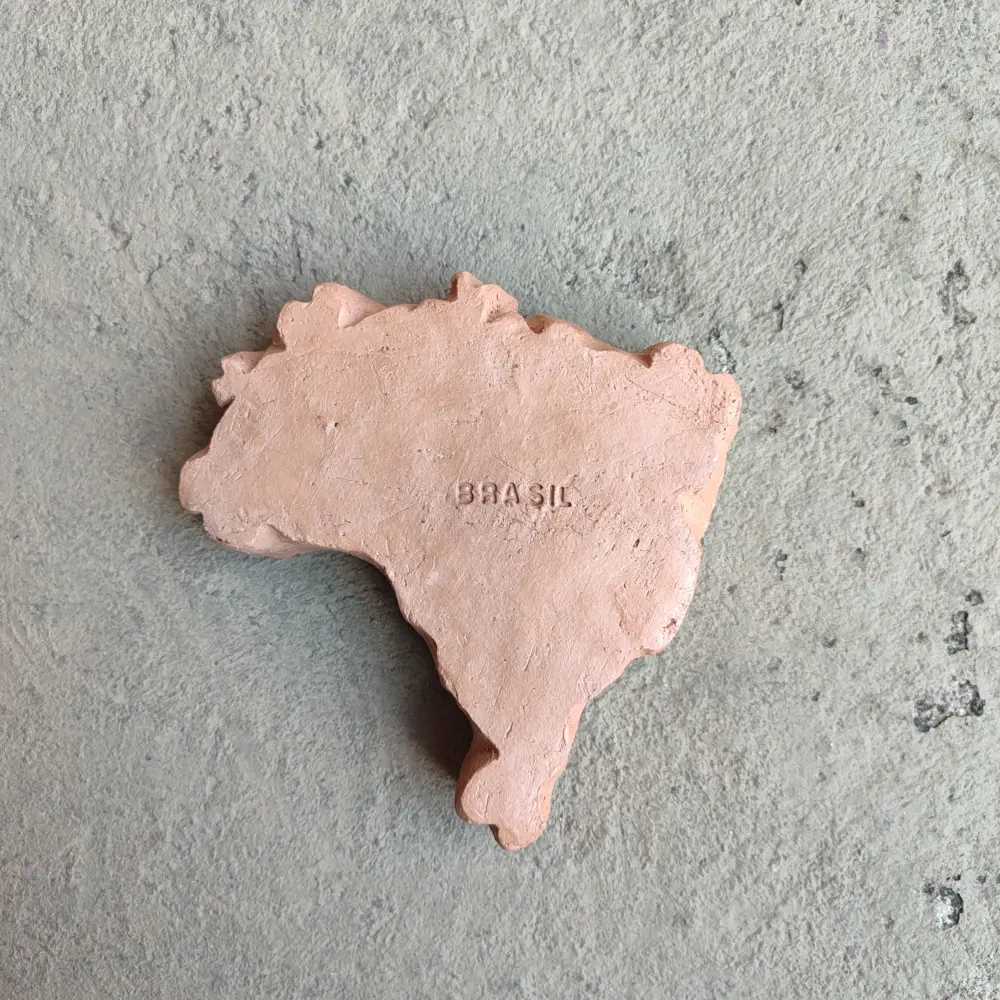 Mapa do Brasil em Barro para Parede - Nildo