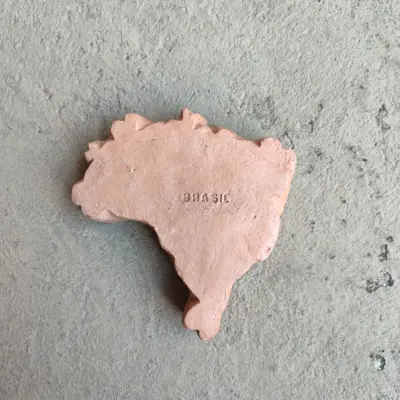 Mapa do Brasil em Barro para Parede - Nildo