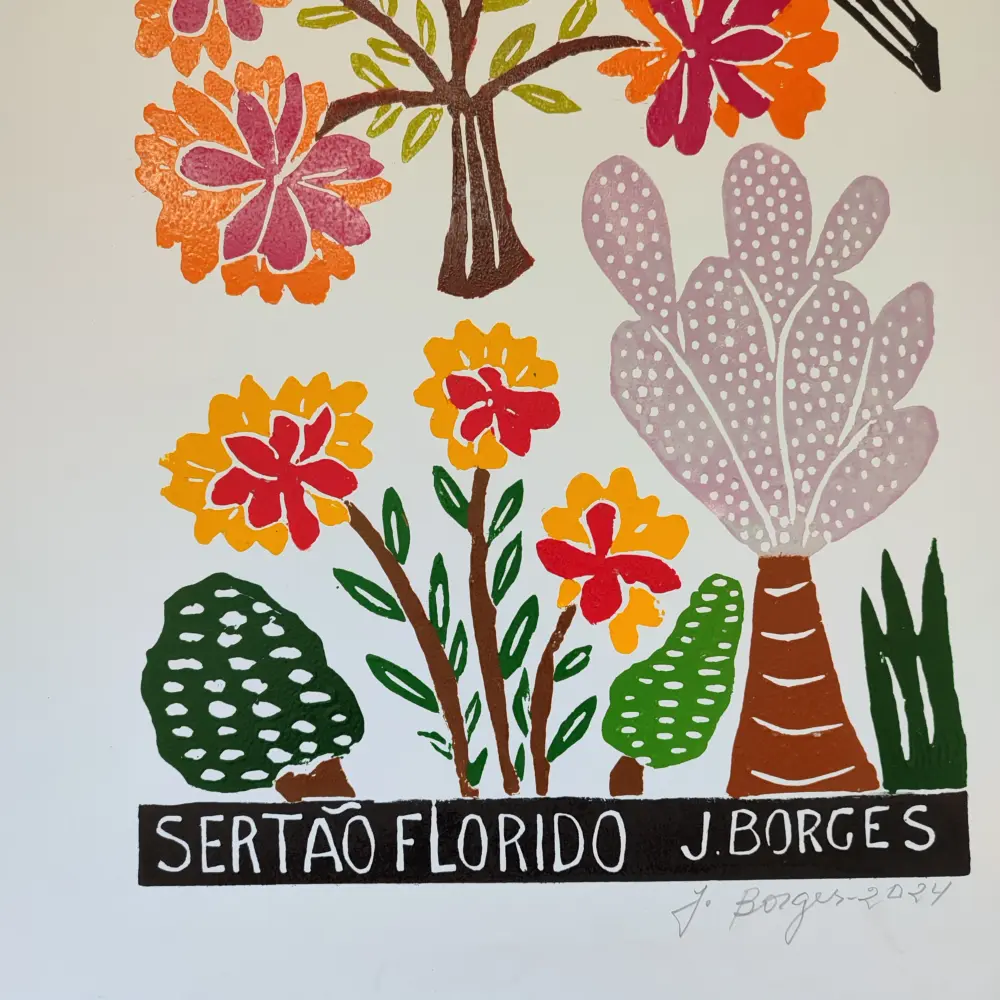 Xilogravura Mestre J Borges G - Sertão Florido - Imagem 3