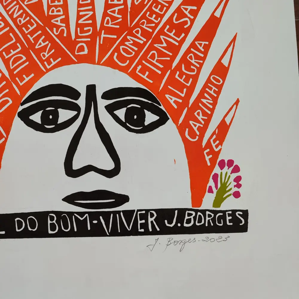 Xilogravura Mestre J Borges G - O Sol do Bom-Viver - Imagem 3